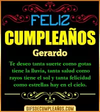 GIF Frases de Cumpleaños Gerardo